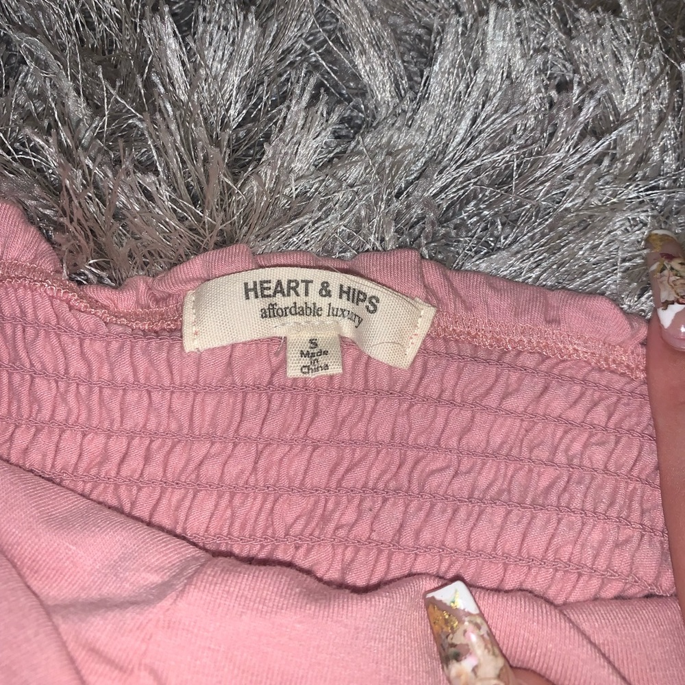 Pink Ruched Tube Top - Picture 4 of 4